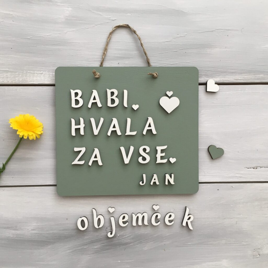 Personalizirana lesena tablica «Hvala za vse»