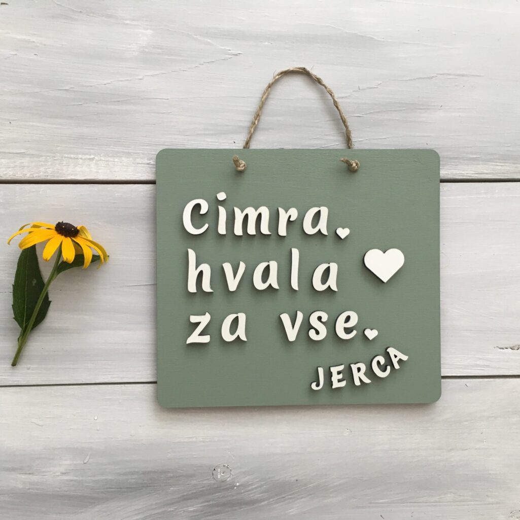 Personalizirana lesena tablica «Hvala za vse»
