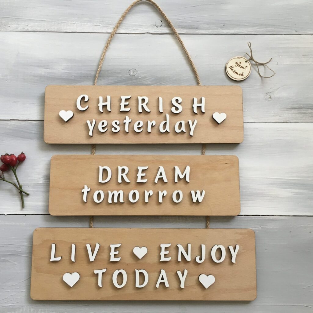 Motivacijske tablice na vrvici - Cherish, Dream & Love