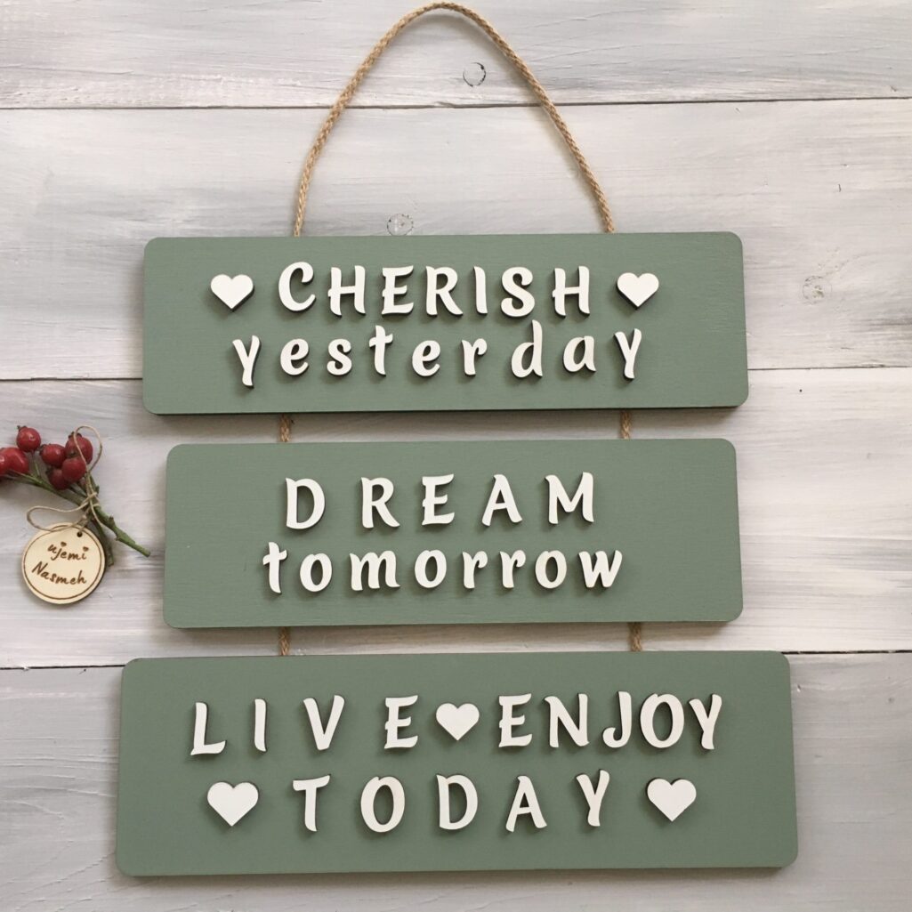 Motivacijske tablice na vrvici - Cherish, Dream & Love