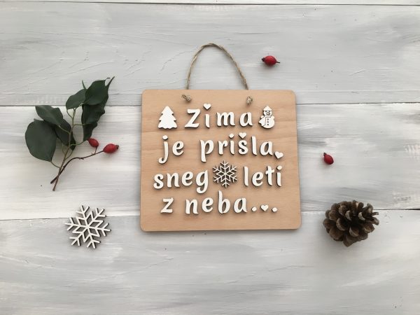 Lesena tablica »Zima je prišla...« - Image 2