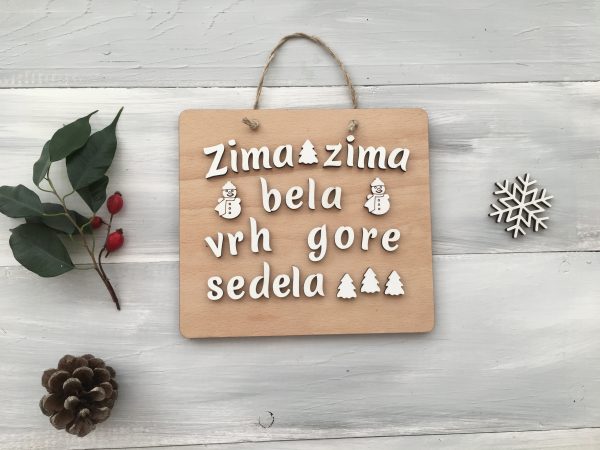 Lesena tablica »Zima, zima bela« - Image 2